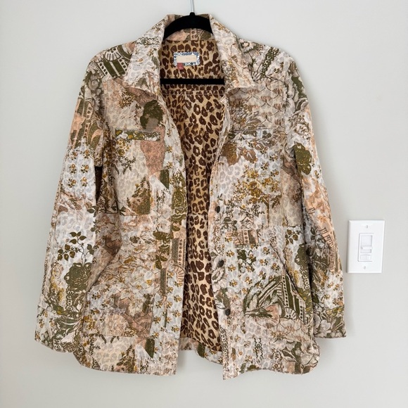 Anthropologie PILCRO THE FIELDER DENIM Floral SHIRT JACKET Size S - Picture 12 of 15